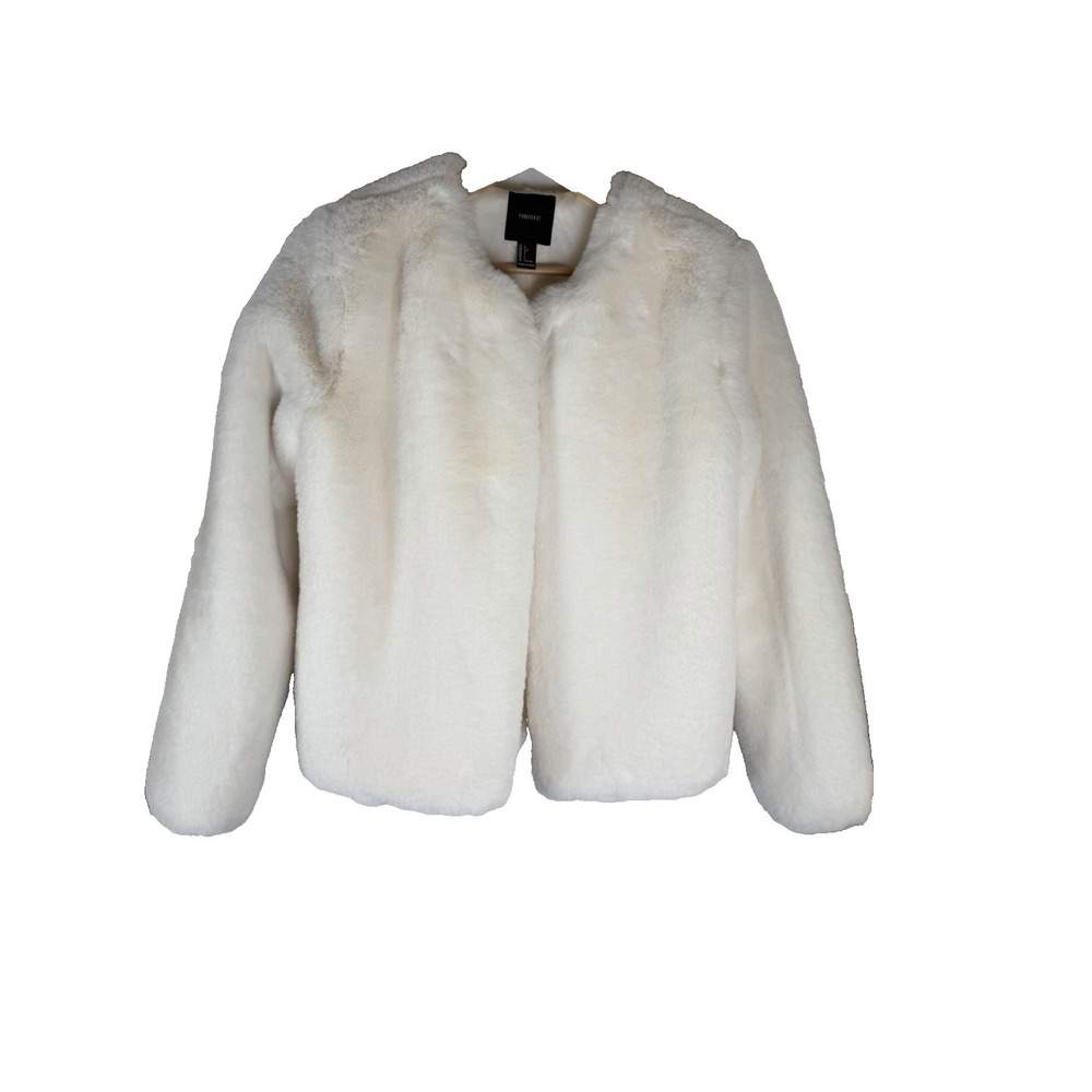 Y2K Glam Retro Mob Wife Indie Sleaze Twee Forever 21 Junior L Faux Fur Jacket